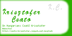 krisztofer csato business card